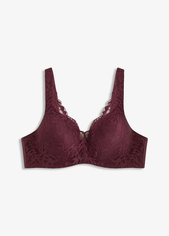 Reggiseno con coppe preformate, spalline imbottite e pizzo delicato, bonprix