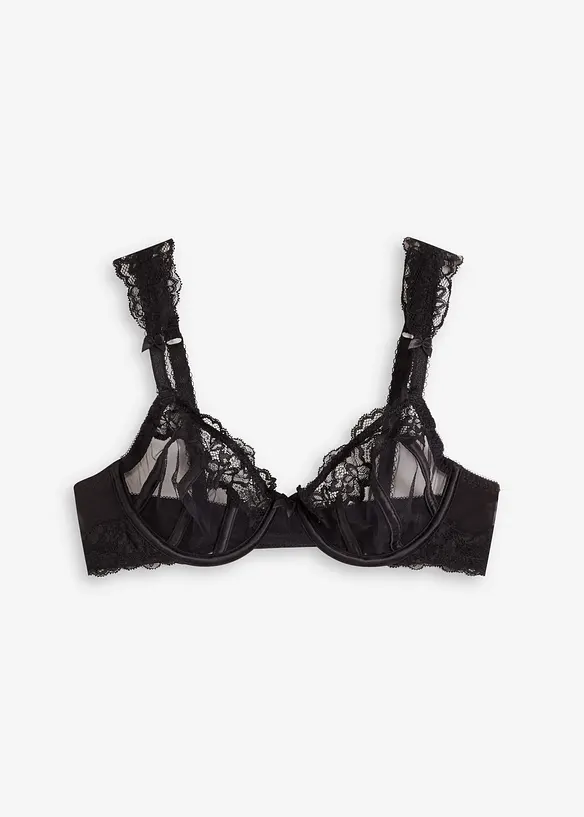 Reggiseno con ferretto in pizzo delicato, bonprix