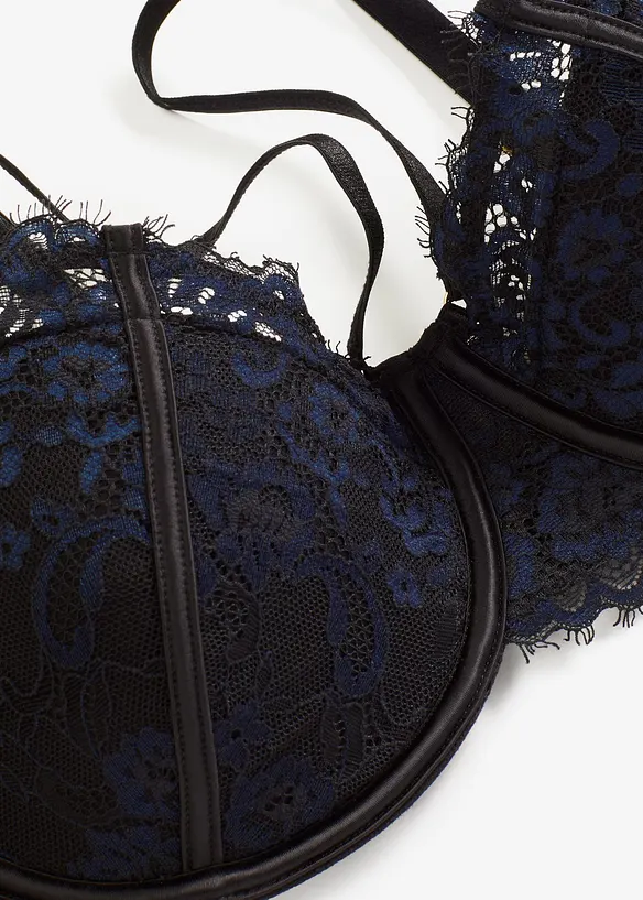Reggiseno con coppe preformate in pizzo cigliato delicato, bonprix