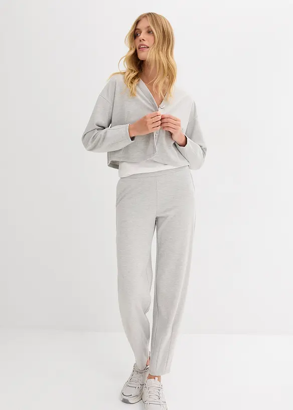 Pantaloni barrel in misto viscosa leggermente lucido, bonprix