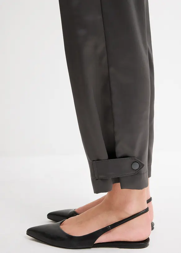 Pantaloni barrel shape in satin fluente, bonprix