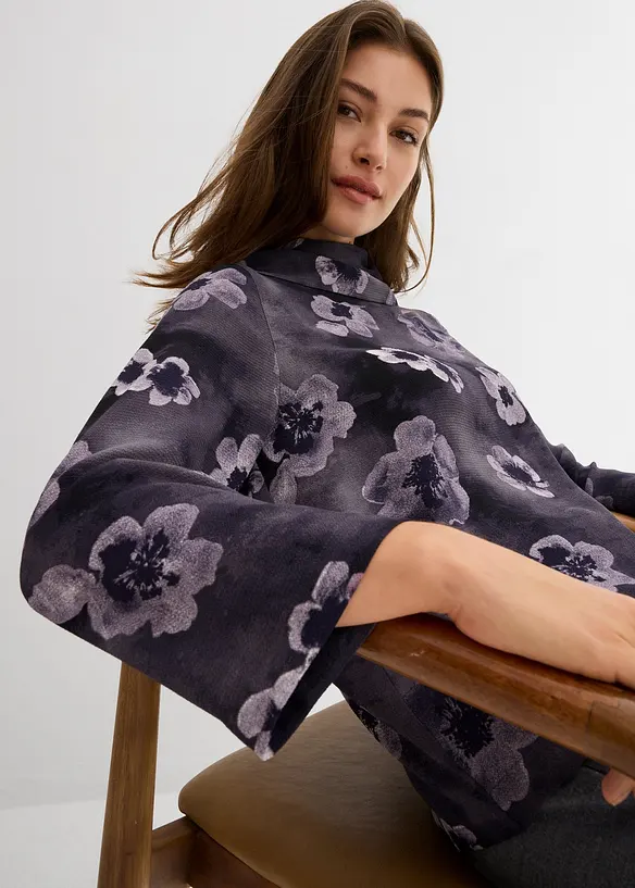 Blusa in crêpe strutturato, bonprix