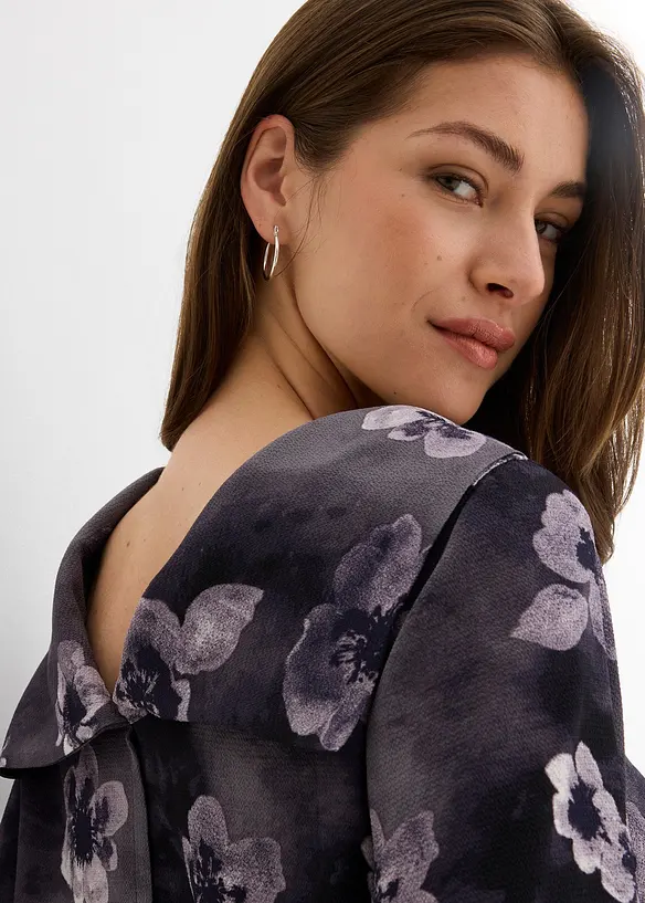 Blusa in crêpe strutturato, bonprix