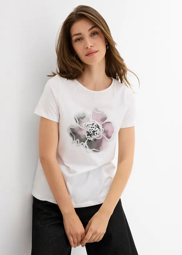 T-shirt in puro cotone, bonprix