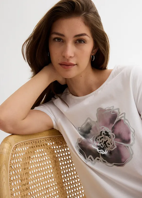 T-shirt in puro cotone, bonprix
