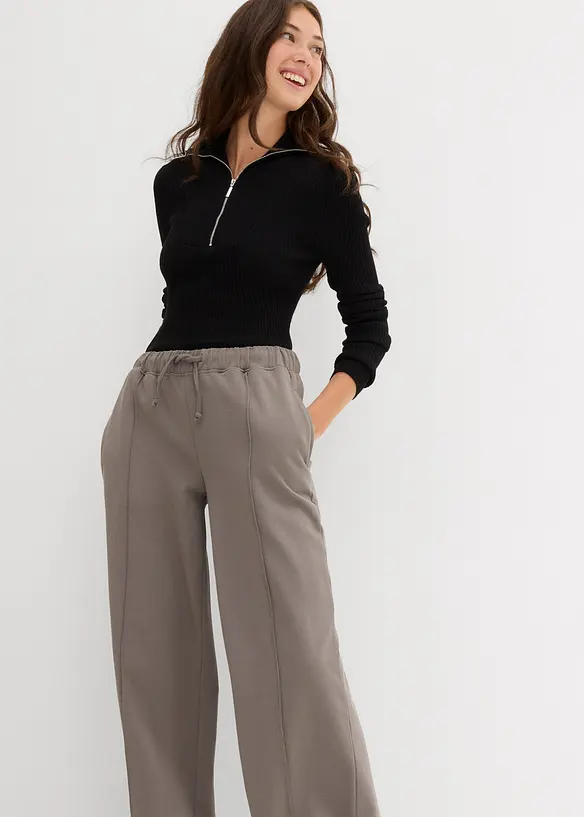 Pantaloni con elastico in vita in puro cotone biologico, bonprix