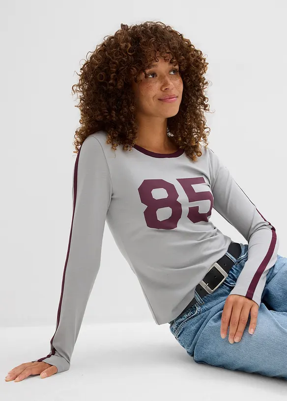 Maglia a maniche lunghe in jersey leggero, bonprix