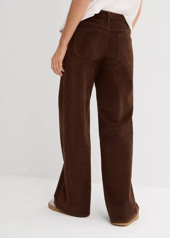 Pantaloni in velluto di misto cotone elasticizzato, bonprix