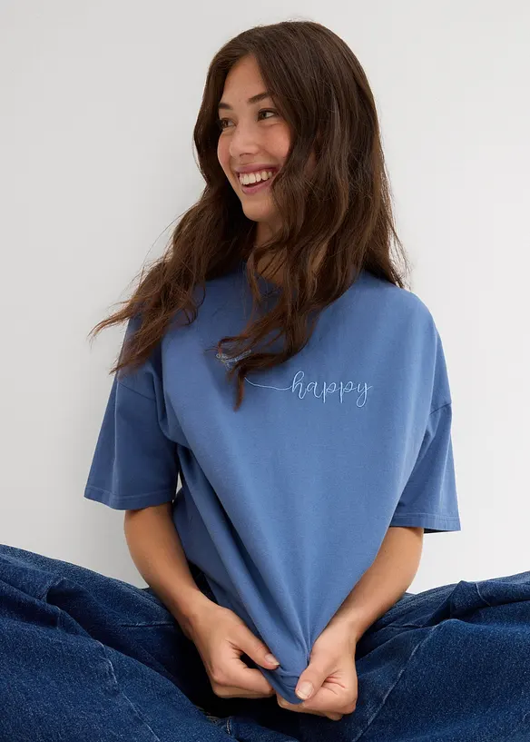 T-shirt oversize in puro cotone biologico, bonprix