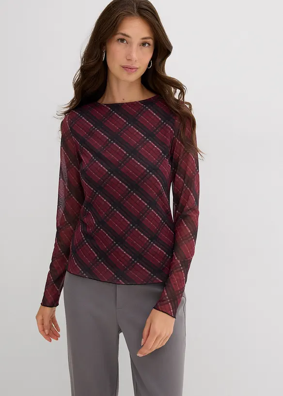 Maglia a maniche lunghe in mesh fine, bonprix