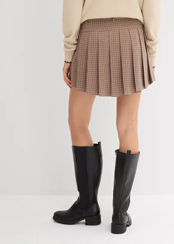 Gonna pantalone corta con pieghe baciate, bonprix