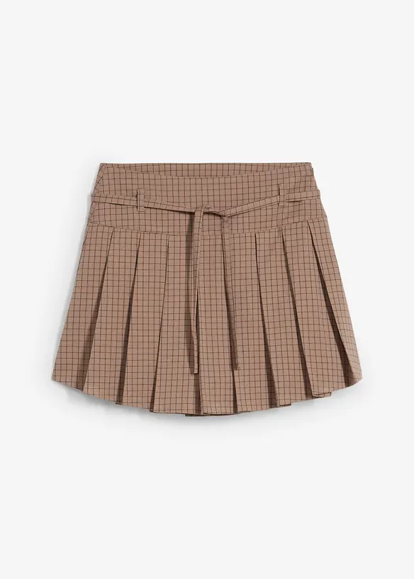 Gonna pantalone corta con pieghe baciate, bonprix