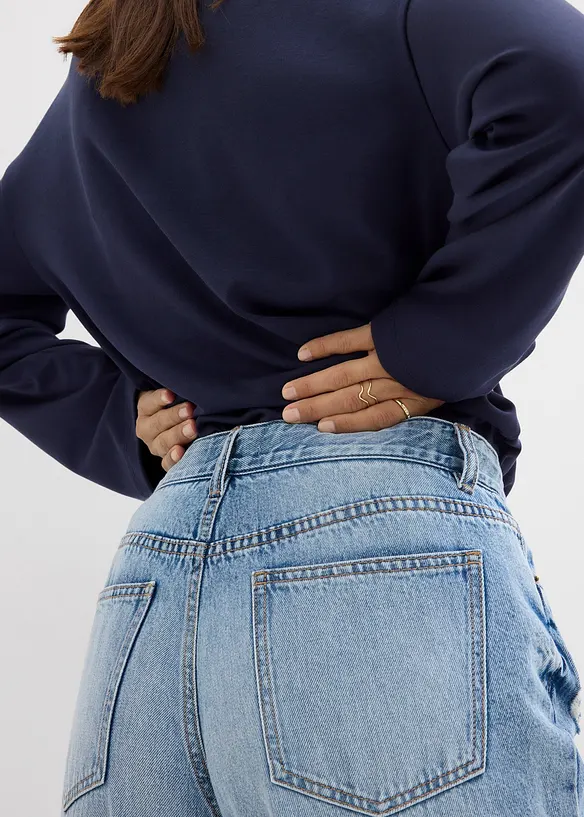 Jeans baggy, vita media, bonprix