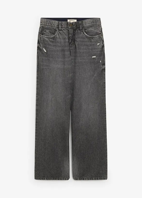 Jeans baggy, vita media, bonprix