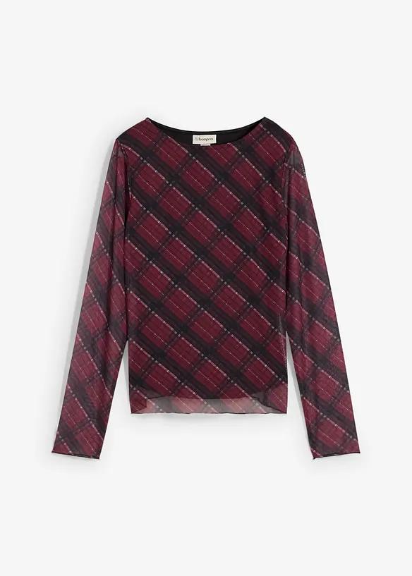 Maglia a maniche lunghe in mesh fine, bonprix