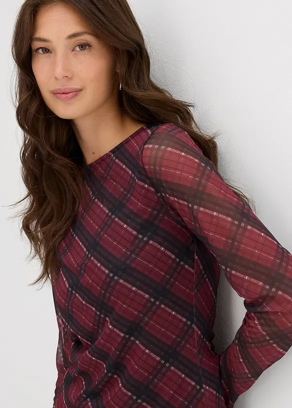 Maglia a maniche lunghe in mesh fine, bonprix