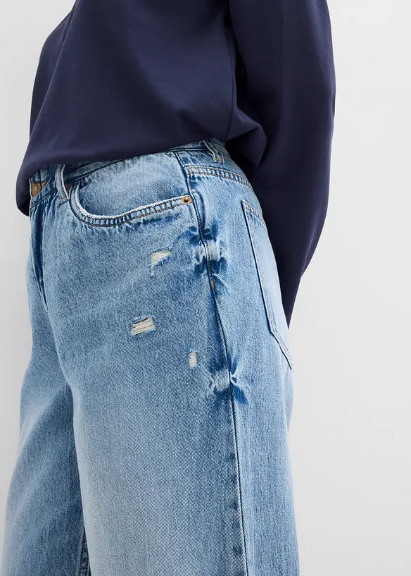 Jeans baggy, vita media, bonprix