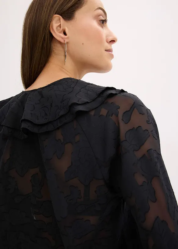 Blusa di chiffon leggermente trasparente, bonprix