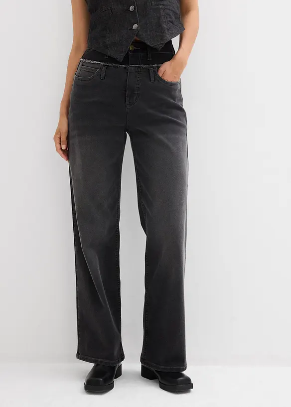Jeans straight, vita alta, bonprix