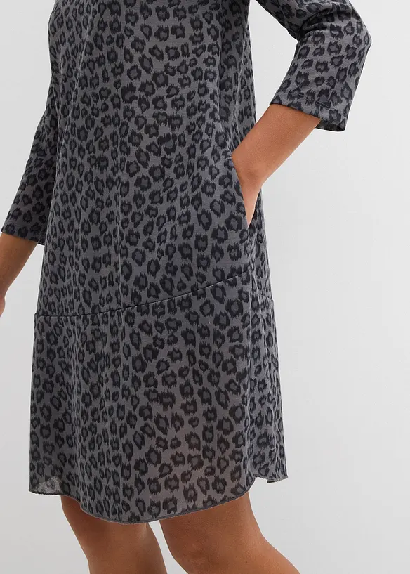Abito corto in maglina effetto maglia, bonprix