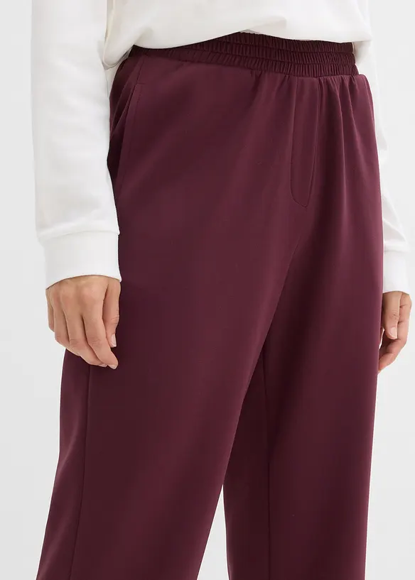 Pantaloni da jogging in tessuto effetto neoprene, bonprix