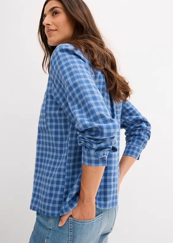 Camicia a quadri in puro cotone, bonprix