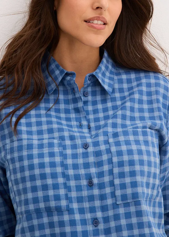 Camicia a quadri in puro cotone, bonprix