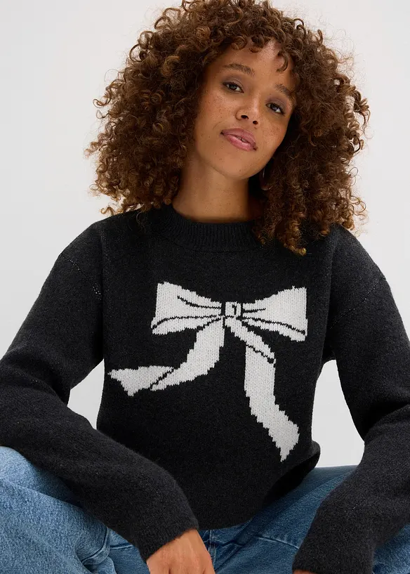 Maglione con fiocco, bonprix