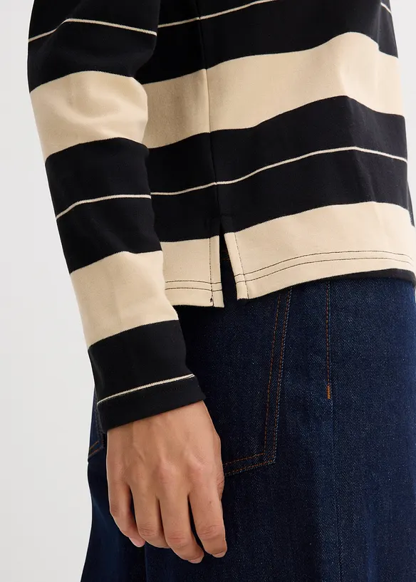 Maglia a maniche lunghe in cotone pesante, bonprix