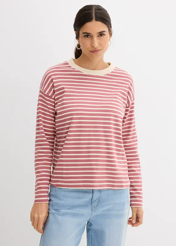 Maglia a maniche lunghe in cotone pesante, bonprix
