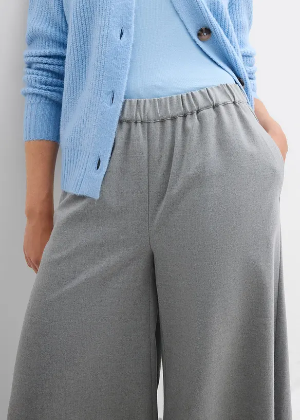 Pantaloni culotte in simil lana, bonprix