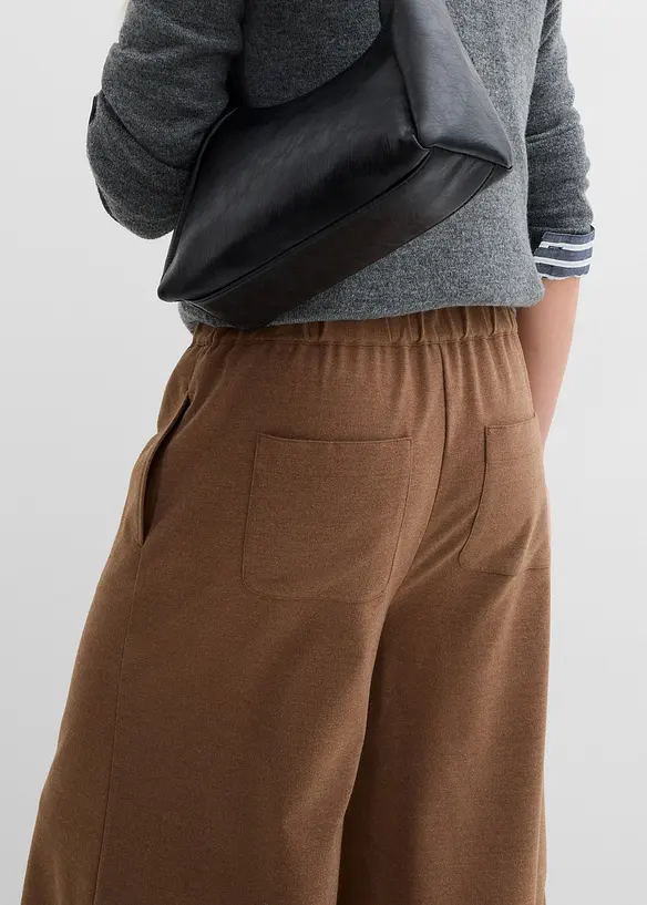 Pantaloni culotte in simil lana, bonprix