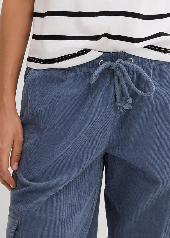 Pantaloni di velluto in barrel shape, bonprix