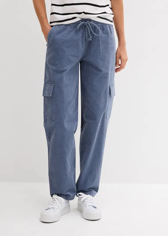 Pantaloni di velluto in barrel shape, bonprix