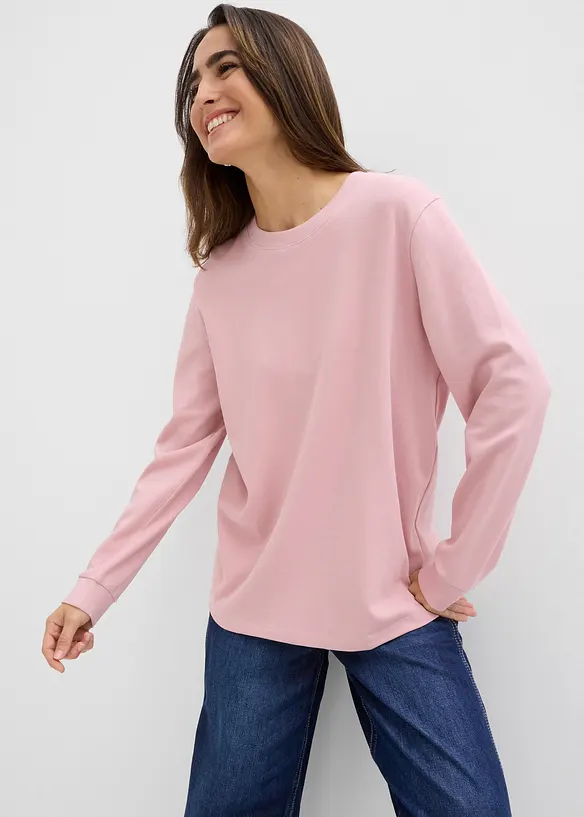 Maglia a maniche lunghe in puro cotone biologico, bonprix