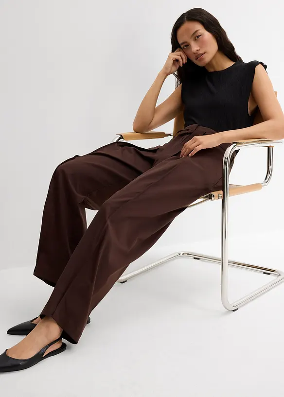 Pantaloni con piega cucita, bonprix