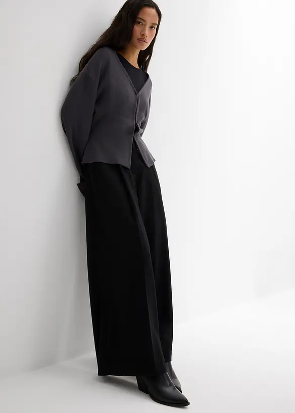Pantaloni con fibbie ai lati in misto viscosa, bonprix