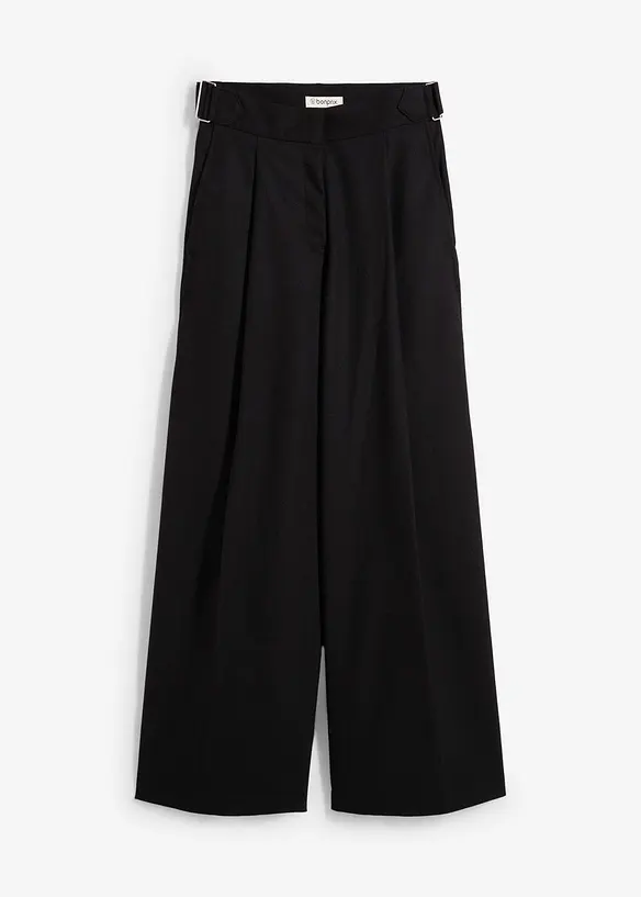 Pantaloni con fibbie ai lati in misto viscosa, bonprix