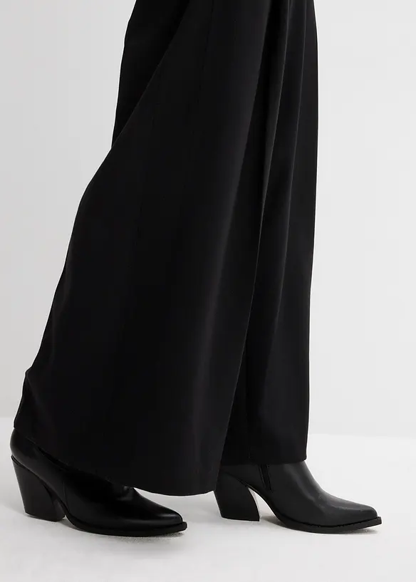 Pantaloni con fibbie ai lati in misto viscosa, bonprix
