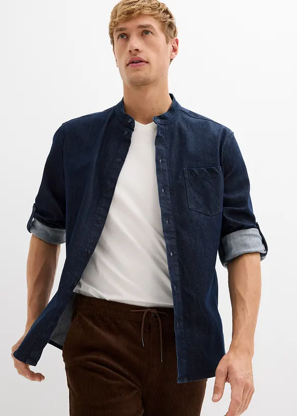Camicia in jeans, slim fit, bonprix