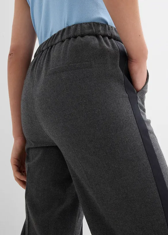 Pantaloni larghi in simil lana, bonprix