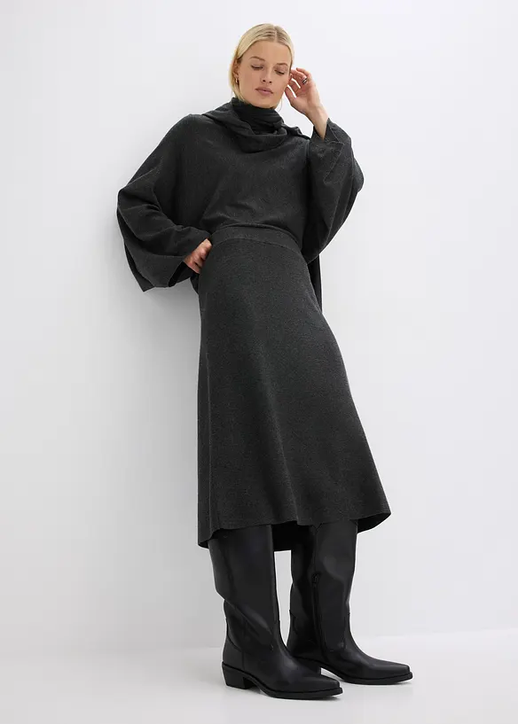 Gonna di maglia svasata, bonprix