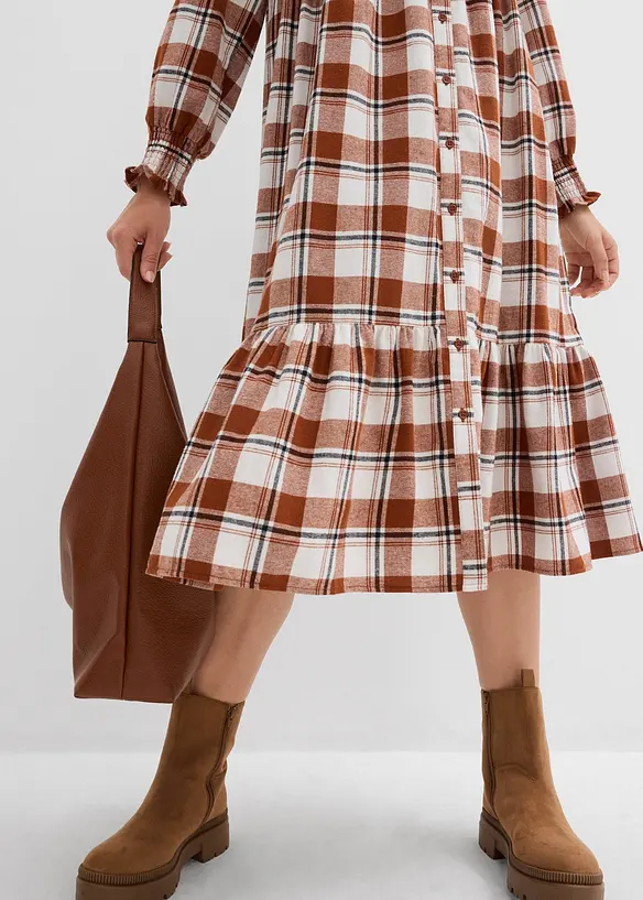Abito midi in flanella, bonprix