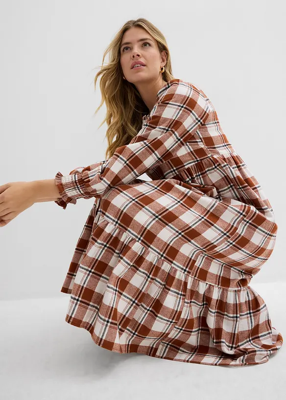 Abito midi in flanella, bonprix