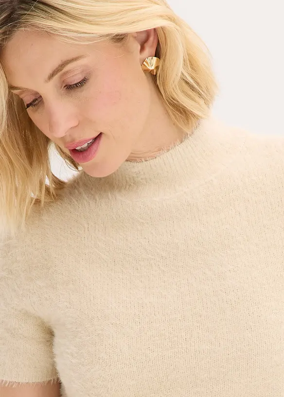 Maglione in filato effetto piuma, bonprix