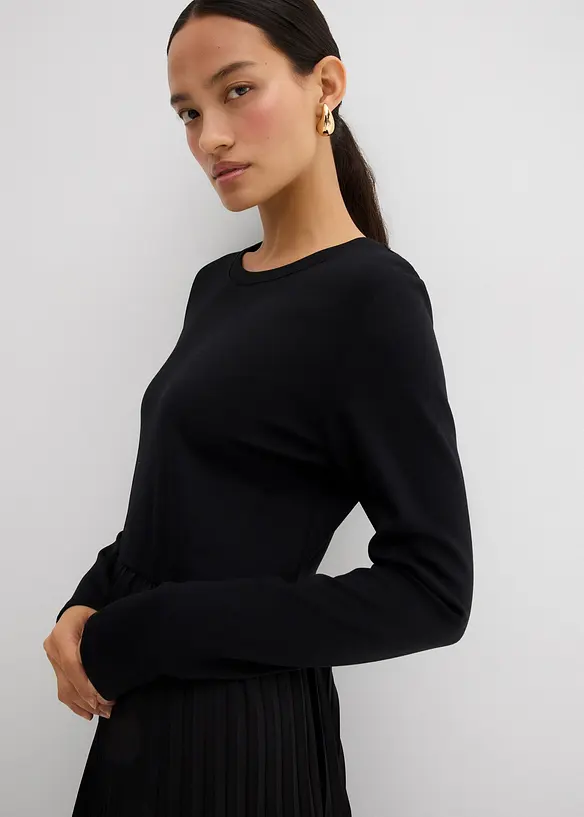 Abito midi in misto viscosa, bonprix