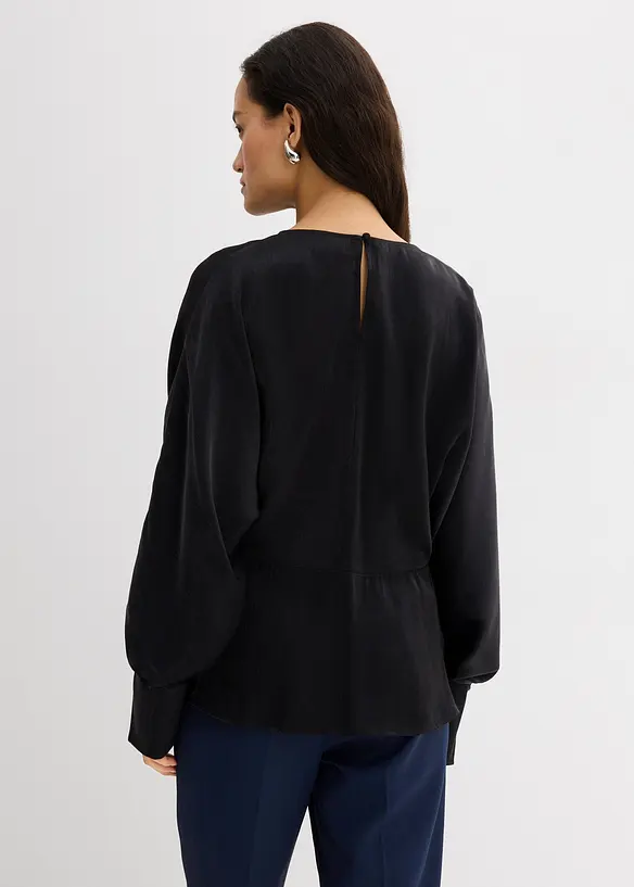 Blusa leggermente lucida in misto viscosa, bonprix