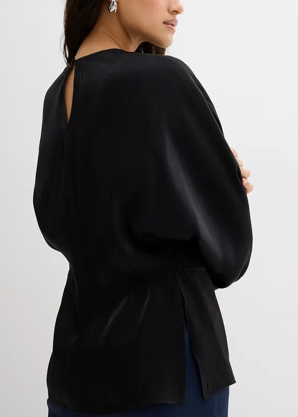 Blusa leggermente lucida in misto viscosa, bonprix