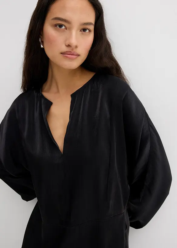 Blusa leggermente lucida in misto viscosa, bonprix