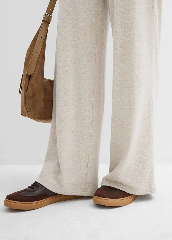 Pantaloni a palazzo in similmaglia, bonprix